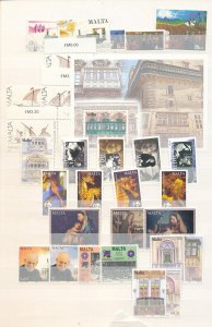 MALTA 1980s/200s Religion Flowers Music MNH MH Used (Apx 200 items) AGA069