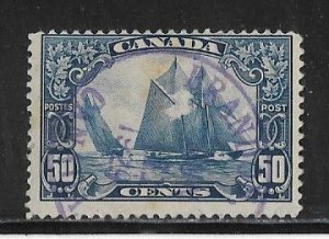 Canada Sc #158  50c Bluenose  used FVF