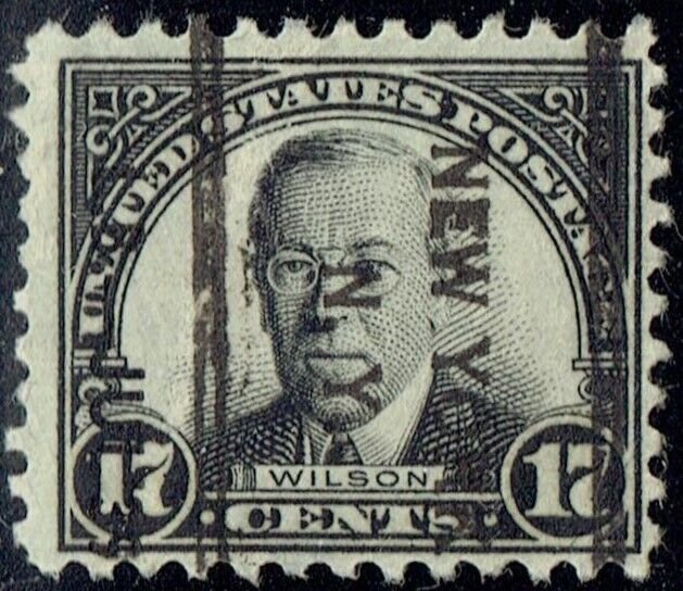 1931 17c Wilson DLE Precancel f/NEW YORK NY (697-243) Uncommon denom