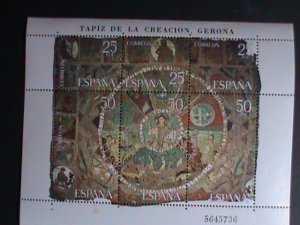 SPAIN-1980-SC#2221-THE CREATION-TAPESTRY-GERONA CATHEDRAL -MNH-SHEET-VERY FINE