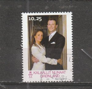 Greenland  Scott#  520  Used  (2008 Royal Wedding)