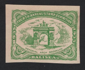 United States MINT 1935 STAMP EXHIBITION CINDERELLA  VF GREEN  - BARNEYS