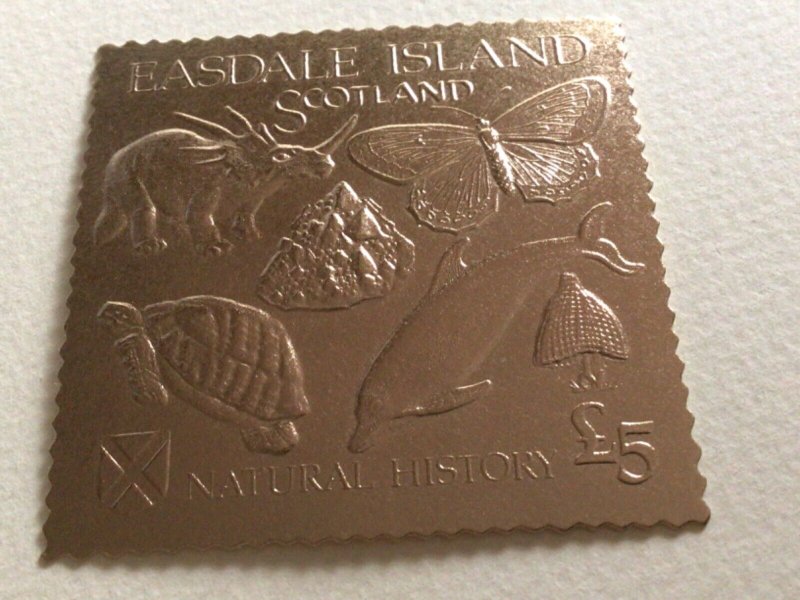 Easdale Scotland Natural History mint never hinged gold ltd edition stamp A19014