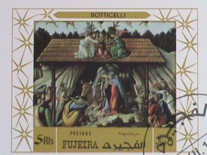 ​FUJEIRA STAMP:-1970-COLORFUL CHRISTMAS PAINTINGCTO-NH- SOUVENIR SHEET