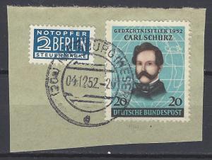Germany Bund Scott # 691 + RA5, used, opp