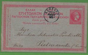 ad0926 - GREECE - Postal History -  STATIONERY CARD #P5 from KERKYRA Corfu 1895