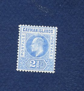 CAYMAN ISLANDS - Scott 23 - unused VERY light hinged - 2 1/2 d - blue - 1907