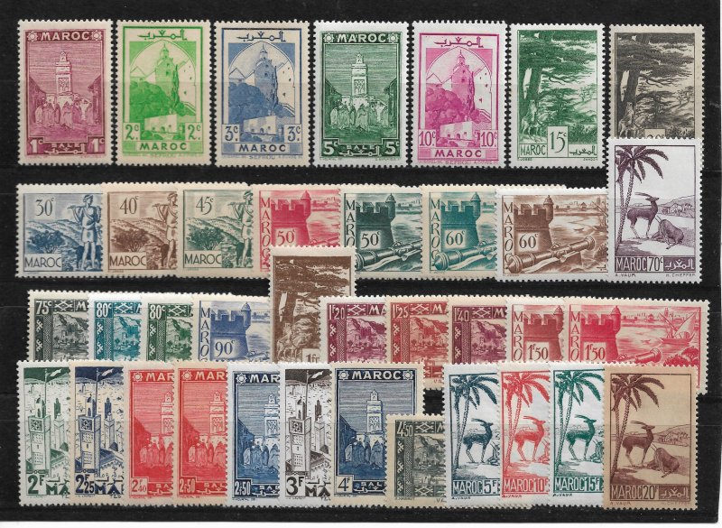 French Morocco 1939-42, Complete Issue, Scott # 149-175, VF MNH** (FR-1)