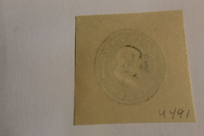 US U491a  CUT SQUARE UNUSED