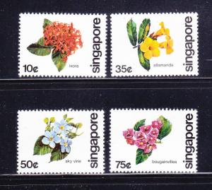 Singapore 363-366 Set MNH Flowers (D)
