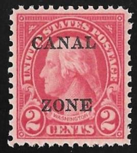 CANAL ZONE 101 2 cents Washington,Stamp Mint OG NH EGRADED XF-SUPERB 95 XXF
