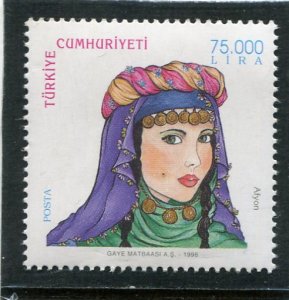 Turkey 1998 TRADITIONAL WOMEN'S 1 value Afyon 75.000