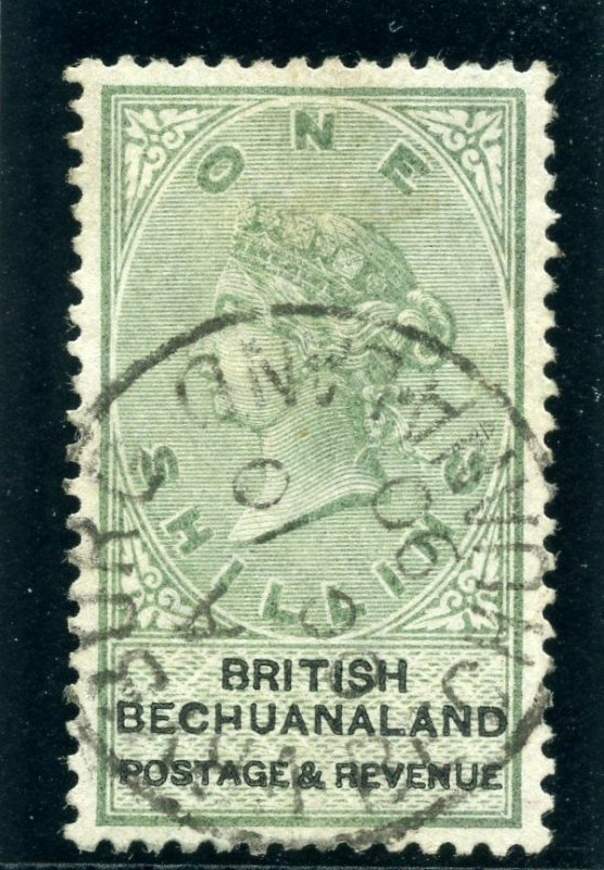 Bechuanaland 1887 QV 1s green & black very fine used. SG 15. Sc 16.