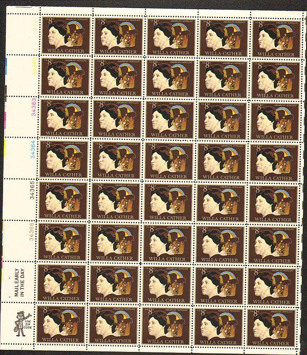 US #1487 Mint Sheet Willa Cather 