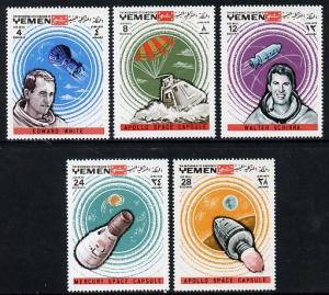 Yemen - Royalist 1969 Apollo 7 set of 5 unmounted mint (M...