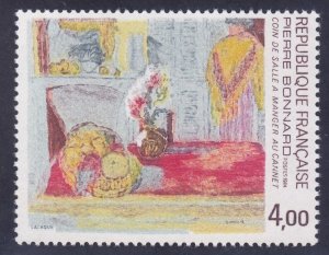 France 1910 MNH 1984 Dining ROom Corner at Cannet by Pierre Bonnard Painting