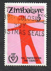 Zimbabwe #438 used single
