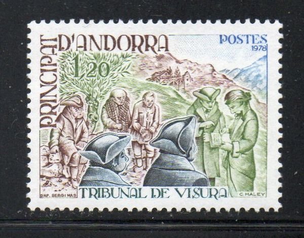 Andora (Fr) Sc 265 1978 Visura Tribunal stamp mint NH