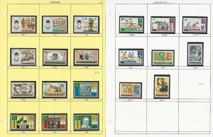 Tanzania Stamp Collection on 30 Scott International & Grid Pages, JFZ