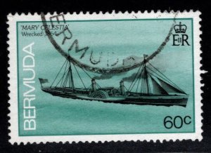 BERMUDA Scott 492 used Sunken Tall Ship stamp