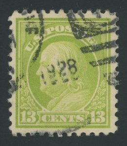 USA 513 - 13 cent Franklin perf 11 - VF Used with clean PSE Certificate