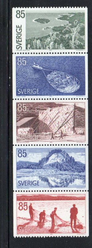 Sweden Sc 1166-70 1976 Angermanland stamp set mint NH