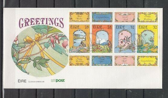 Ireland, Scott cat. 863a. Greetings, English issue. First day cover. ^