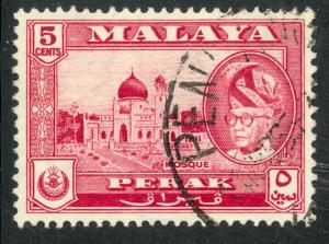 MALAYA PERAK 1957-61 5c MOSQUE Pictorial Sc 130 VFU