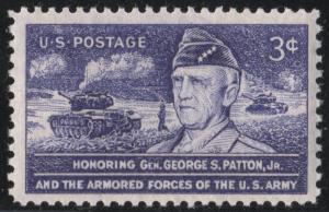 SC#1026 3¢ General Patton Issue Single (1953) MNH
