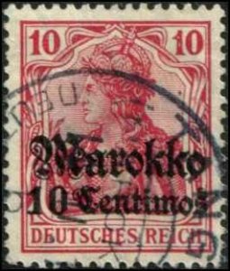 Germany Offices Morocco SC# 47 Germania o/p 10c on 10pf used