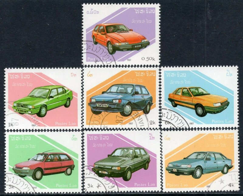 604 - Laos 1987 - Cars - Used Set