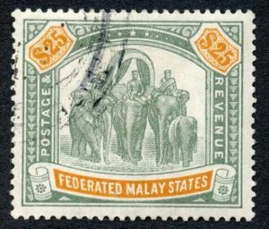 Malay SG51 Twenty Five Dollars Fine used