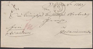 POLAND c1860 cover - folded wrapper ex BROMBERG.............................P865