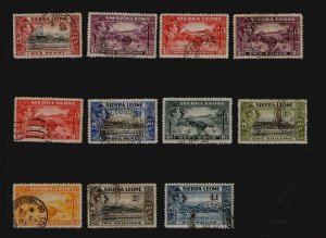 Sierra Leone 1938 Sc 174-77,180-82,85 FU