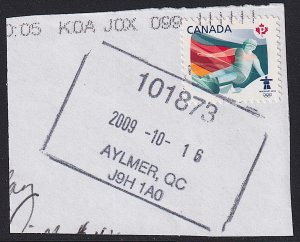 Canada - 2009 - Scott #2304 - used on piece - AYLMER QC pmk