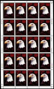 2540, $2.90 1991 Priority Mail Full Sheet of 20 Stamps