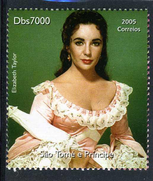 Sao Tome & Principe 2005 ELIZABETH TAYLOR set 1v Perforated Mint (NH)