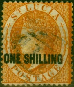 St Lucia 1882 1s Orange SG29 Fine Used