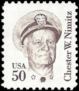 #1869e 50c Great Americans Chester W. Nimitz 1985 Mint NH