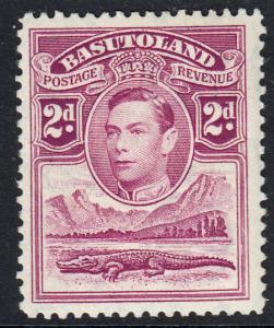 Basutoland KGVI 1938 2d Bright Purple SG21 Mint Very Lightly Hinged