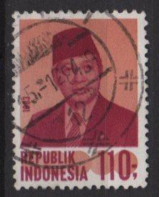 Indonesia 1980/83 - Scott 1087 used- 110r, President Sukarno
