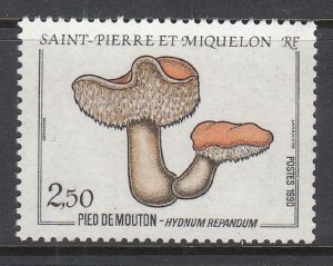 ST. PIERRE & MIQUELON SC# 490 MUSHROOM - MNH