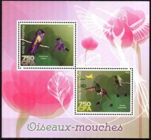 Benin 2014 Birds Hummingbirds Sheet MNH