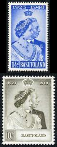 Basutoland SG36/37 1948 Royal Silver Wedding Set U/M