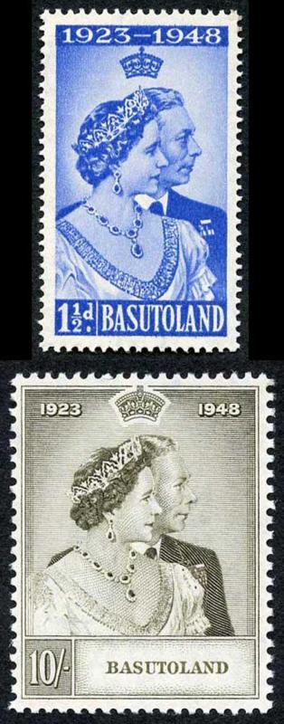 Basutoland SG36/37 1948 Royal Silver Wedding Set U/M