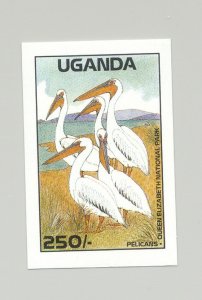 Uganda #640 Pelicans, Birds 1v Imperf Proof