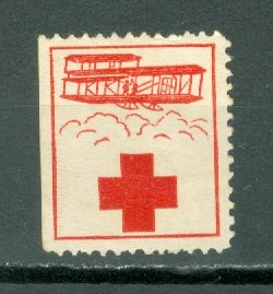 JAMAICA 1915 RED CROSS LABEL FOR HELPING JEWS in POLAND...TYPE 1...UNUSED