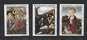 DAHOMEY - 1966  AIR POST CHRISTMAS - SCOTT C46 TO C48 - MNH