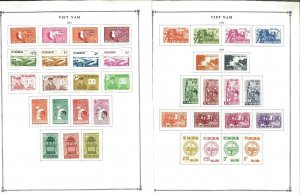 Viet Nam 1951-1975 Mint(mostly) & Hinged on 21 Scott  International Pages.