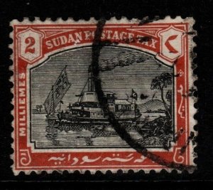 SUDAN SGD5a 1912 2m BLACK & BROWN WMK UPRIGHT FINE USED